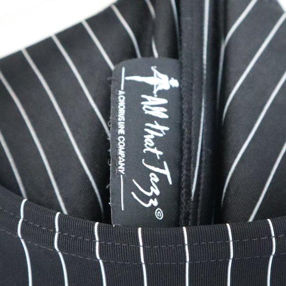 ALL THAT JAZZ Vintage Pinstripe Maxi Dress Black S - Picture 3 of 5